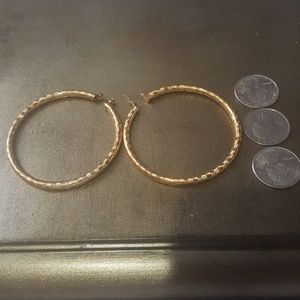 18k Gold on Sterling Silver Vermeil Hoop Earrings